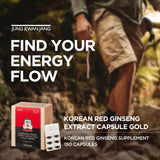 Extracto de ginseng rojo coreano 600 mg de Jung Kwan Jang para vitalidad