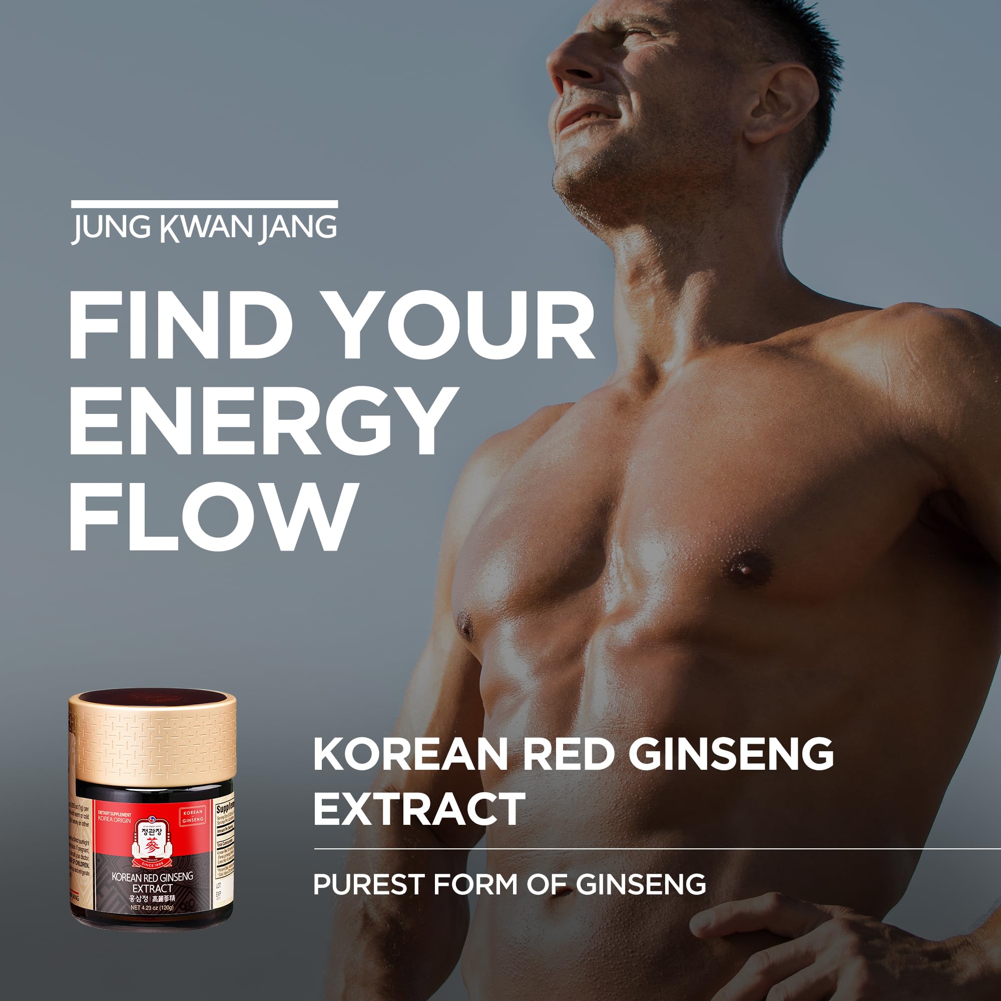 Jung Kwan Jang Ginseng Rojo Coreano, etiqueta del producto, evidencia pureza y tradición en cada compra.