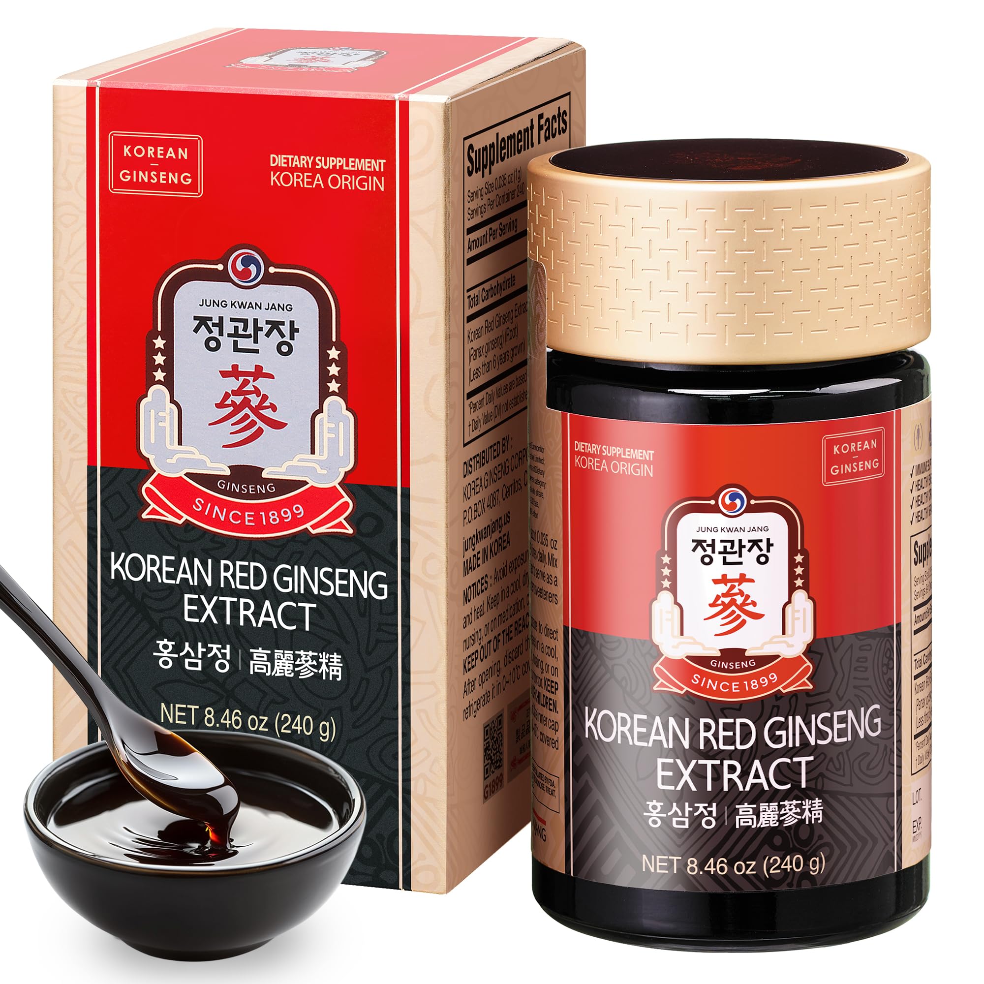 Frasco de Jung Kwan Jang Ginseng Rojo para energía sostenida y claridad