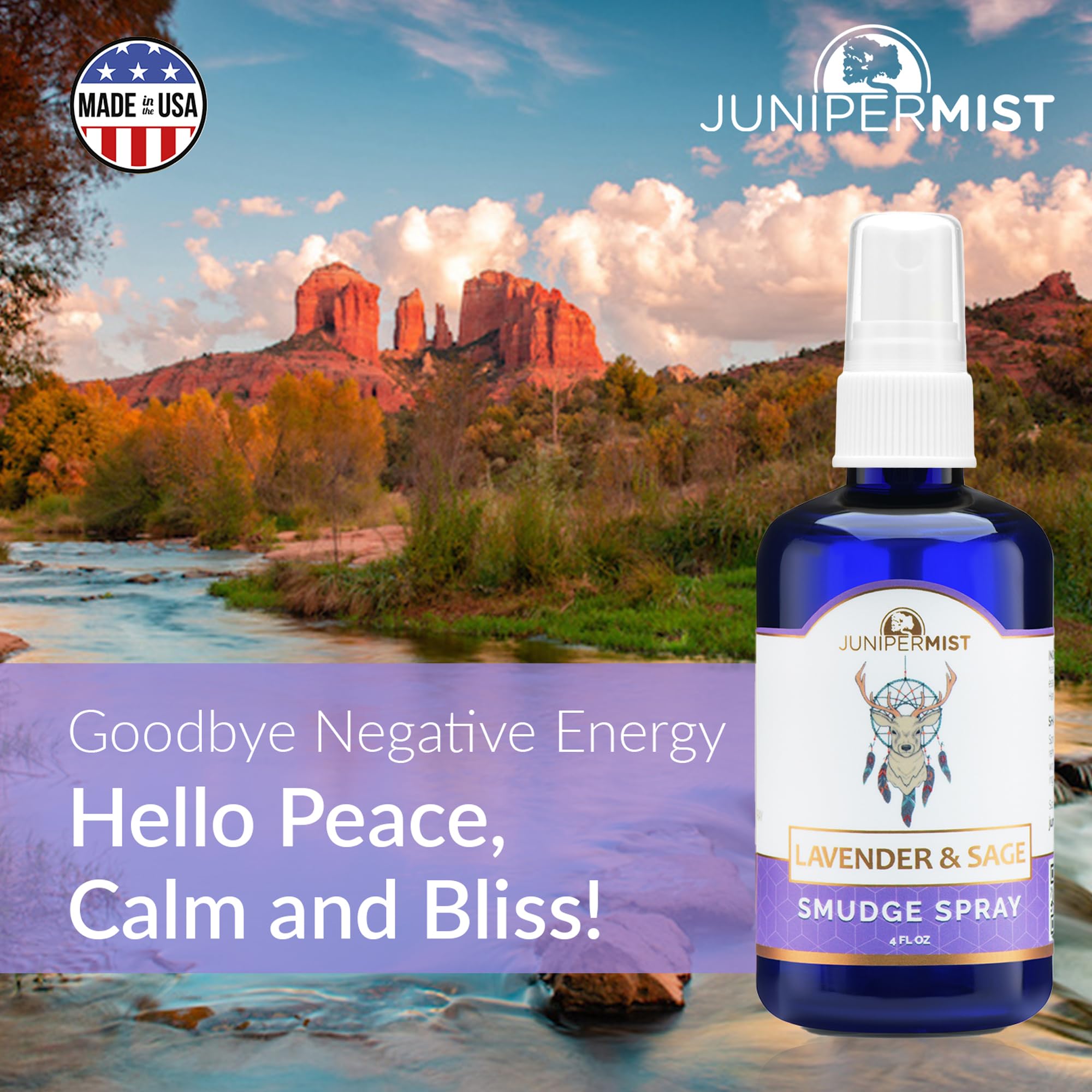 JUNIPERMIST Ambiente calmado: aroma de lavanda y salvia para enfoque y serenidad.