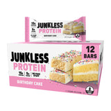 Barra Junkless Birthday Cake en empaque, snack práctico para cualquier momento