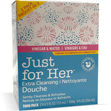 Just for Her Ducha limpieza extra, botella transparente para uso diario suave y refrescante.