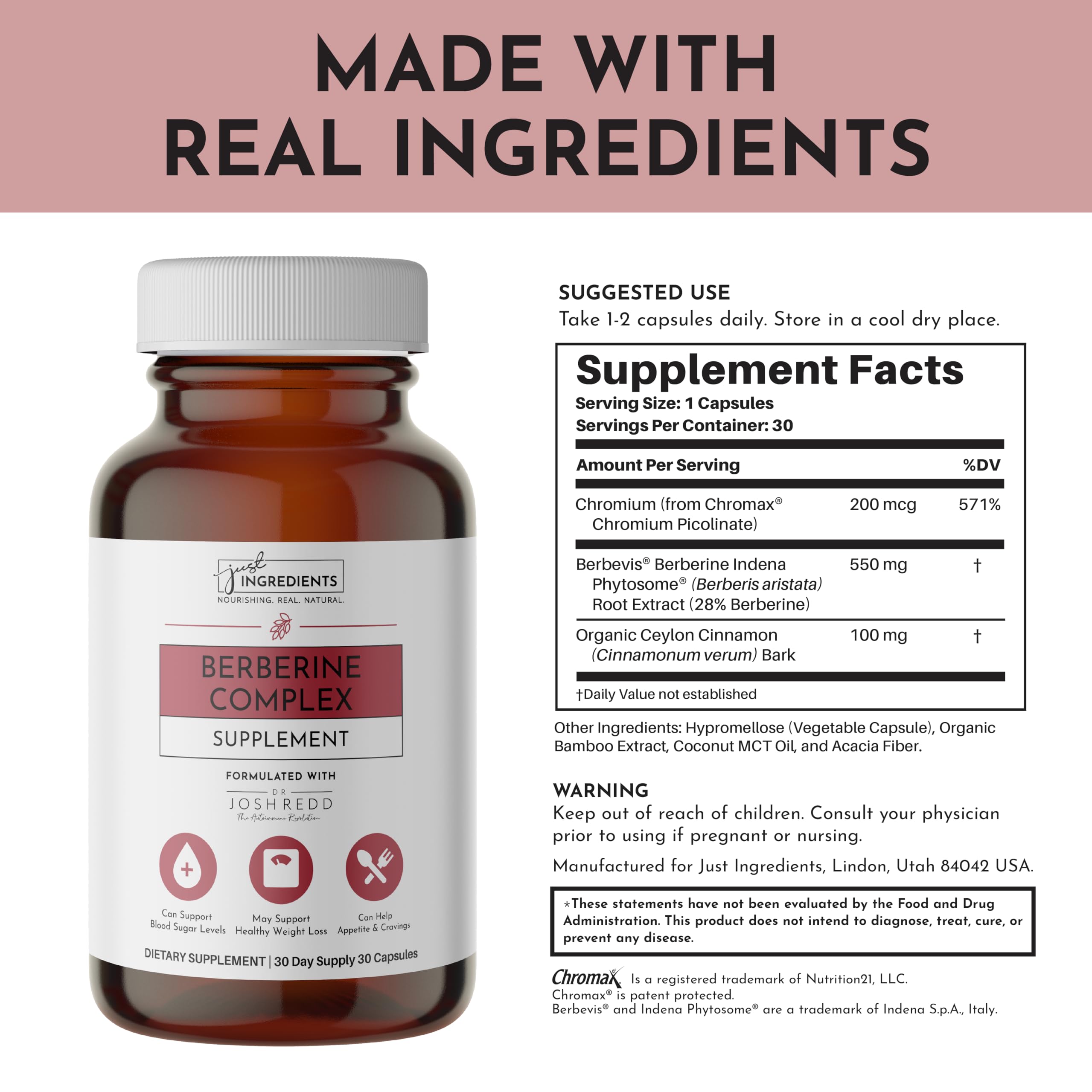 Just Ingredients Berberina: absorcion fitosomal para digestión suave