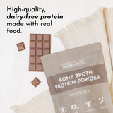 Just Ingredients polvo para smoothies con proteína de caldo de huesos chocolate, sabor agradable