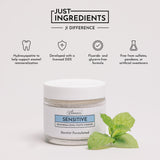 JUST INGREDIENTS Cuidado bucal sin fluoruro, ideal para dientes sensibles.