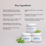 JUST INGREDIENTS Ingredientes naturales, calcio y bentonita, para limpieza suave y efectiva