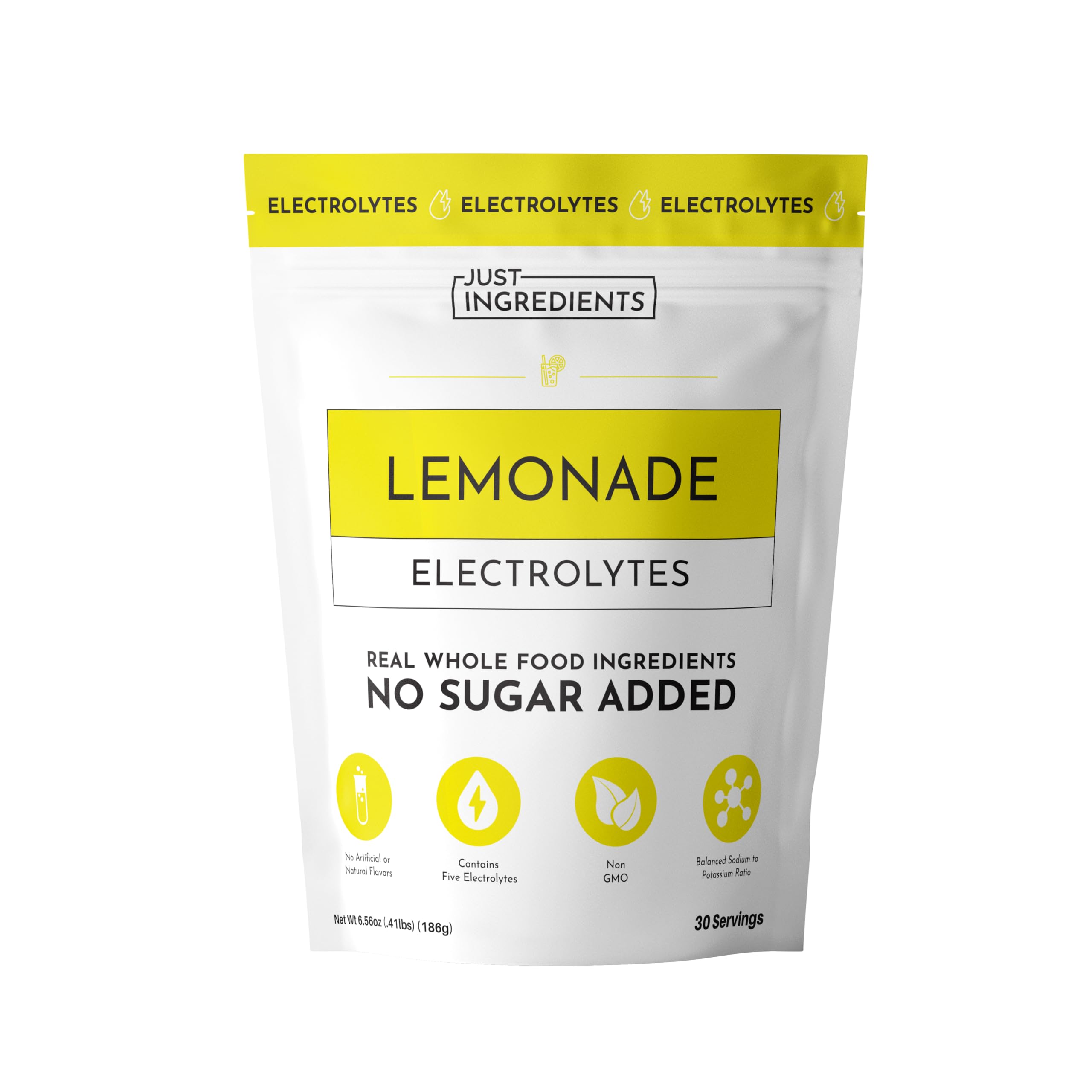JUST INGREDIENTS Limonada Electrolytes: paquete de 30 porciones para hidratarse