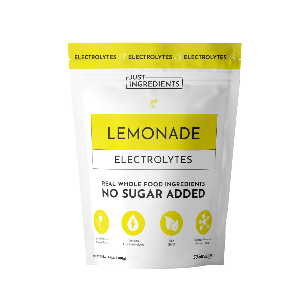 JUST INGREDIENTS Limonada Electrolytes: paquete de 30 porciones para hidratarse
