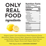 JUST INGREDIENTS Limonada Electrolytes: sal marina para equilibrio de líquidos