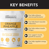 JUST INGREDIENTS Pre-Entrenamiento: mezcla BCA para recuperación muscular.