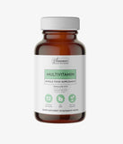 JUST INGREDIENTS cápsulas multivitamínicas en botella para uso diario.
