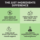 JUST INGREDIENTS Pre-entrenamiento ginseng y maca para energía natural