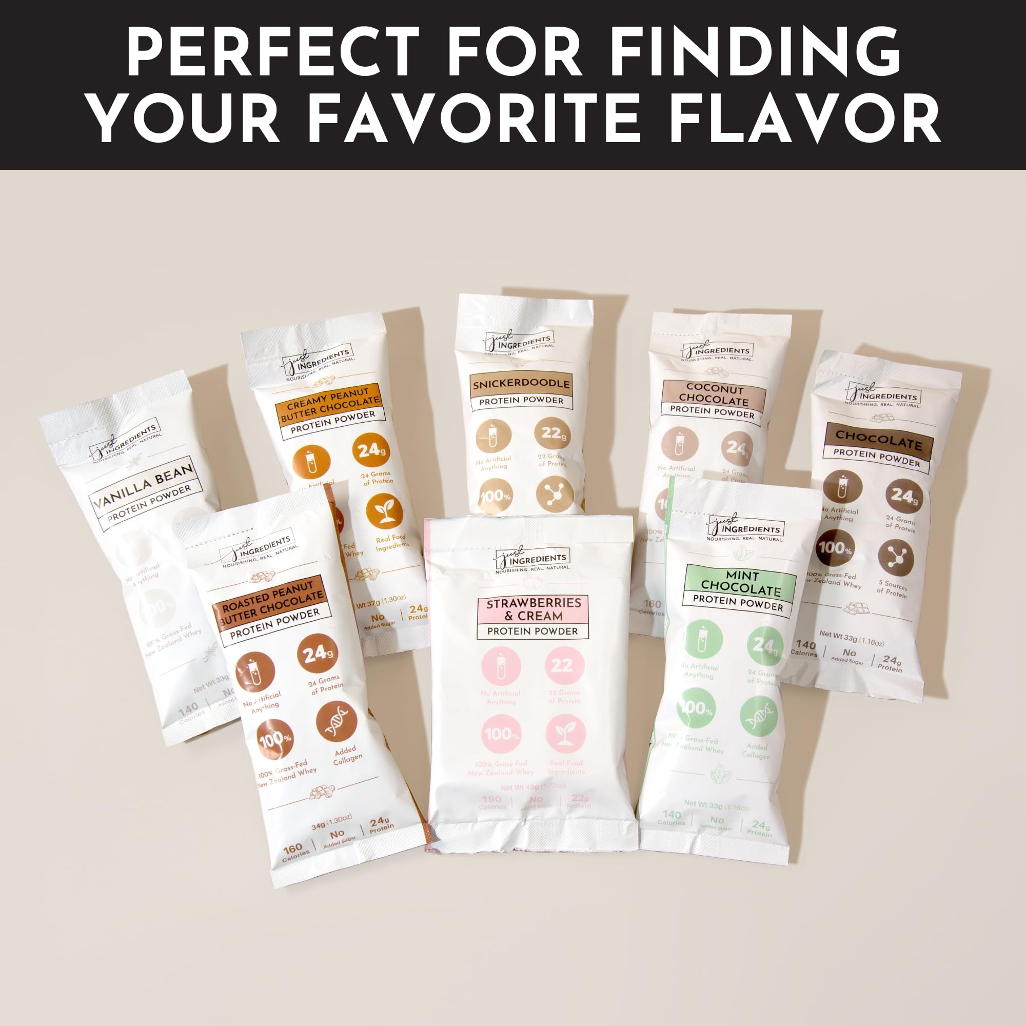 Just Ingredients variedad de sabores para disfrutar cada batido