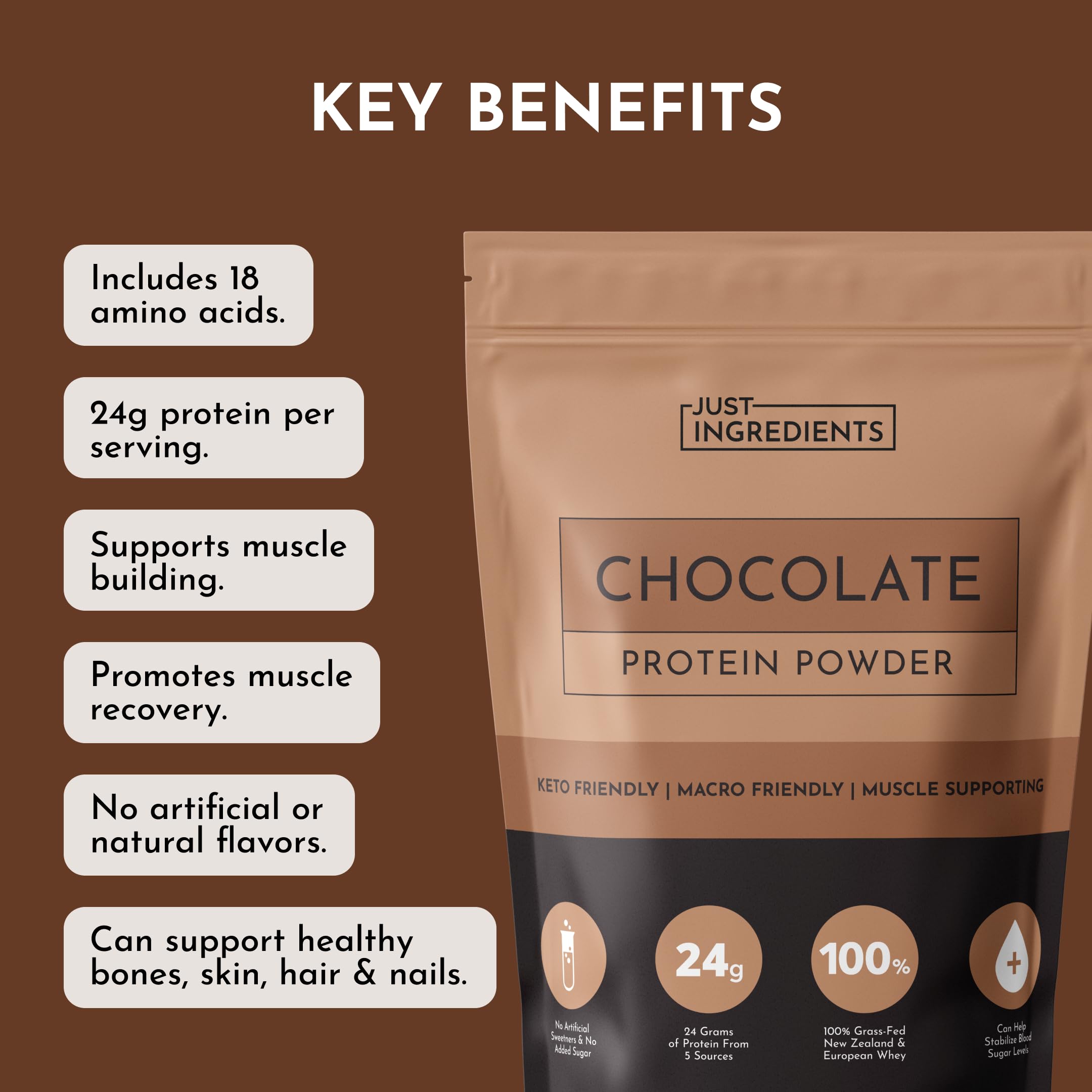 JUST INGREDIENTS proteína chocolate avena desayuno: ideal para empezar el día