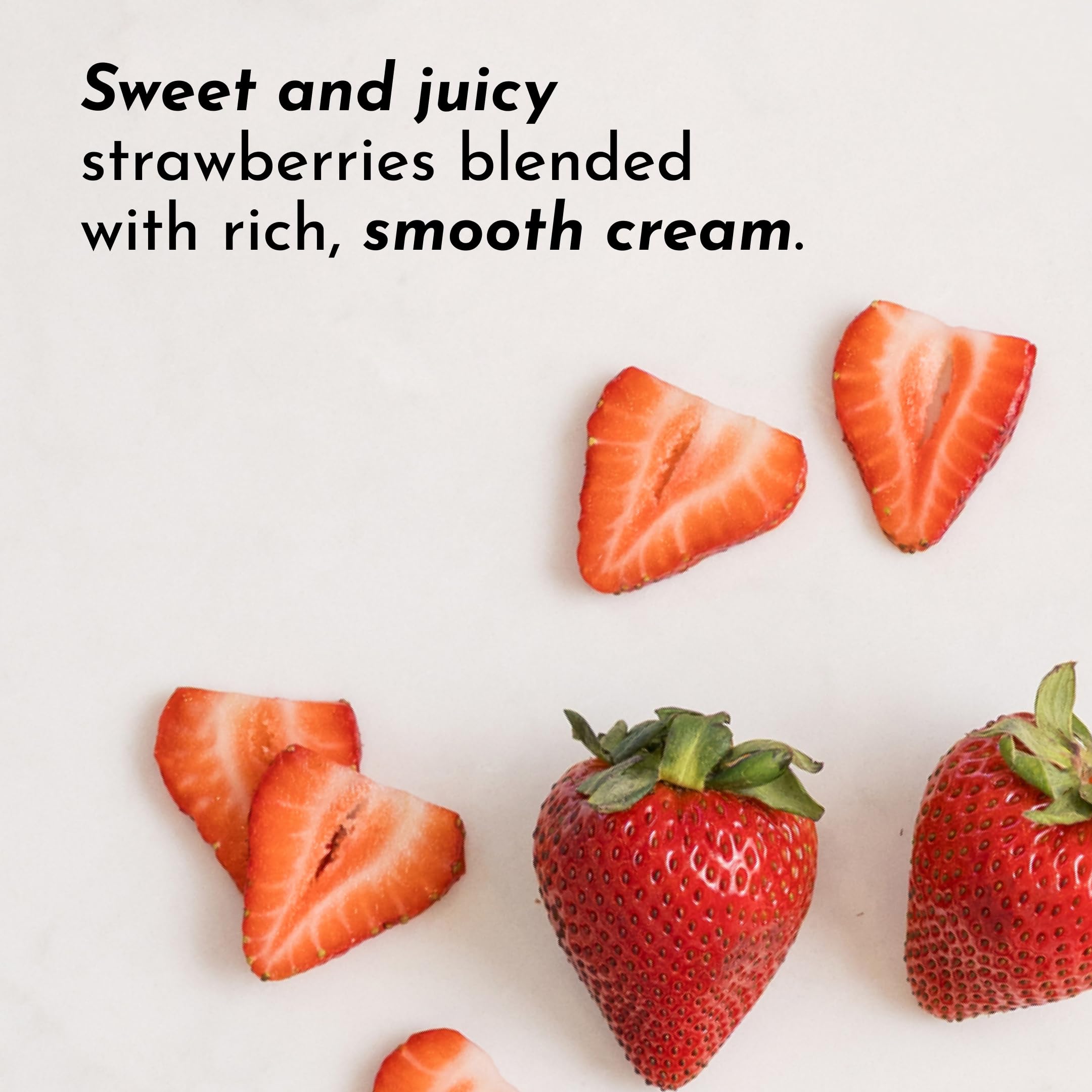 Proteína JUST INGREDIENTS sabor fresa crema lista para batidos suaves