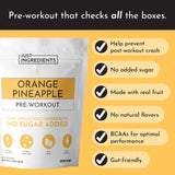 JUST INGREDIENTS Pre-Entrenamiento: rendimiento con beta alanina y citrulina.