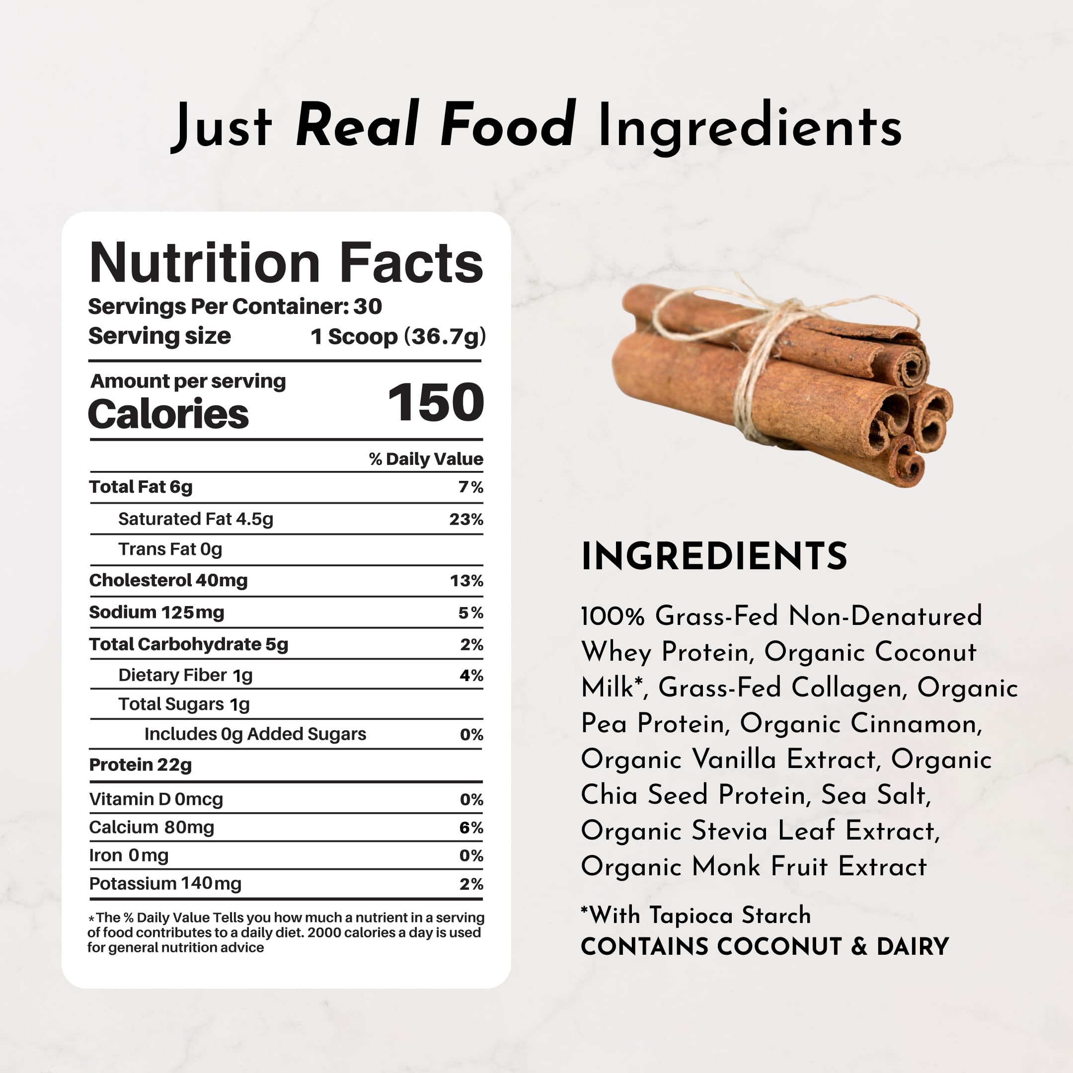 JUST INGREDIENTS Snickerdoodle, aroma vainilla canela que realza el sabor