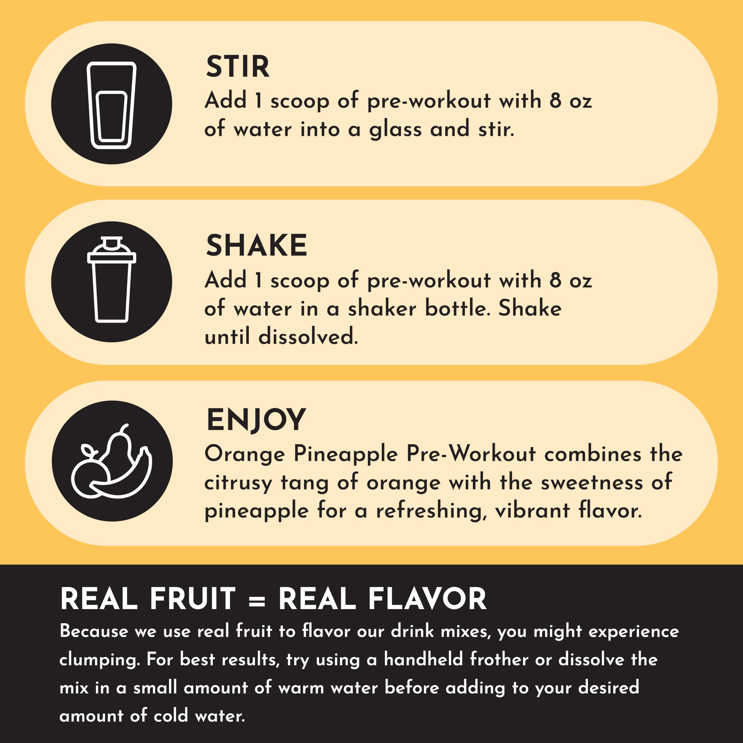 JUST INGREDIENTS Pre-Entrenamiento: suplemento con ginseng y maca para enfoque.