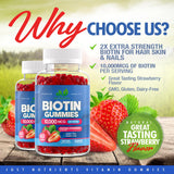 Just Nutrients Biotina 10000mcg gominolas, piel radial y uñas sanas
