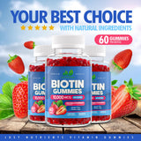 Just Nutrients Biotina 10000mcg gominolas, vegano y sin gluten para dieta