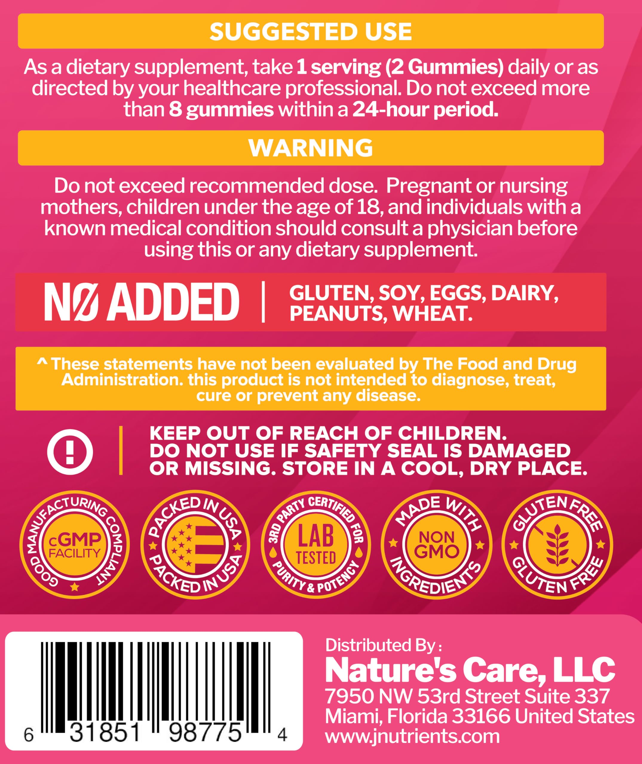 Just Nutrients gomitas de colágeno, sin OGM ni lácteos, aptas para diversas dietas.