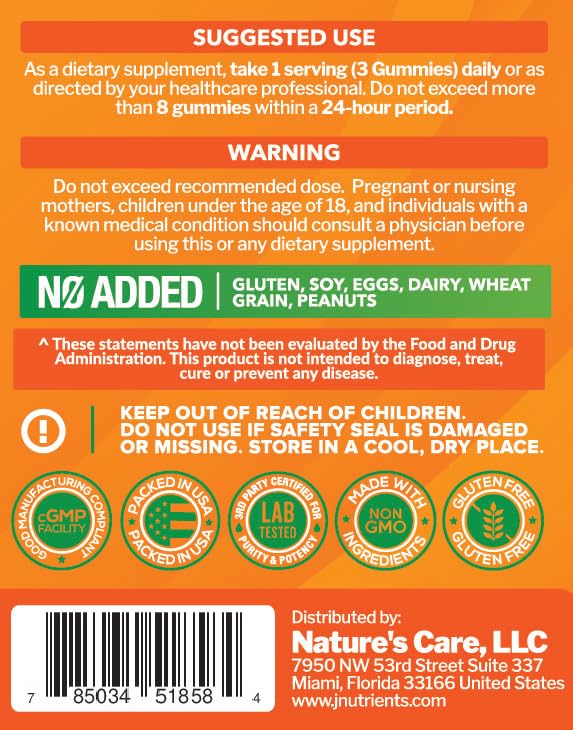 Just Nutrients sabor naranja natural para una experiencia agradable de cuidado diario.