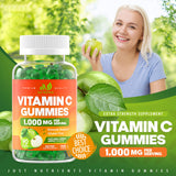 Just Nutrients Vitamina C 1000 mg gomitas etiqueta clara para seguimiento.
