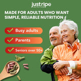 Just Ripe Nutrition etiqueta clara con ingredientes y beneficios