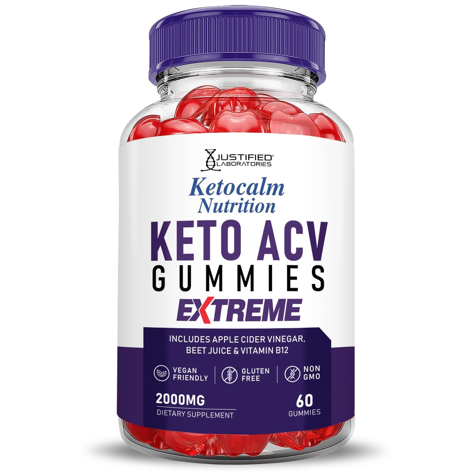 Justified Ketocalm Vegano sin OGM para diversas dietas.