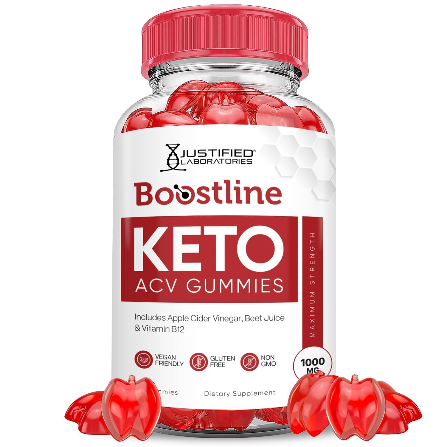 Justified Laboratories Boostline gomitas ACV en bote: sabor agradable y conveniente para tu rutina
