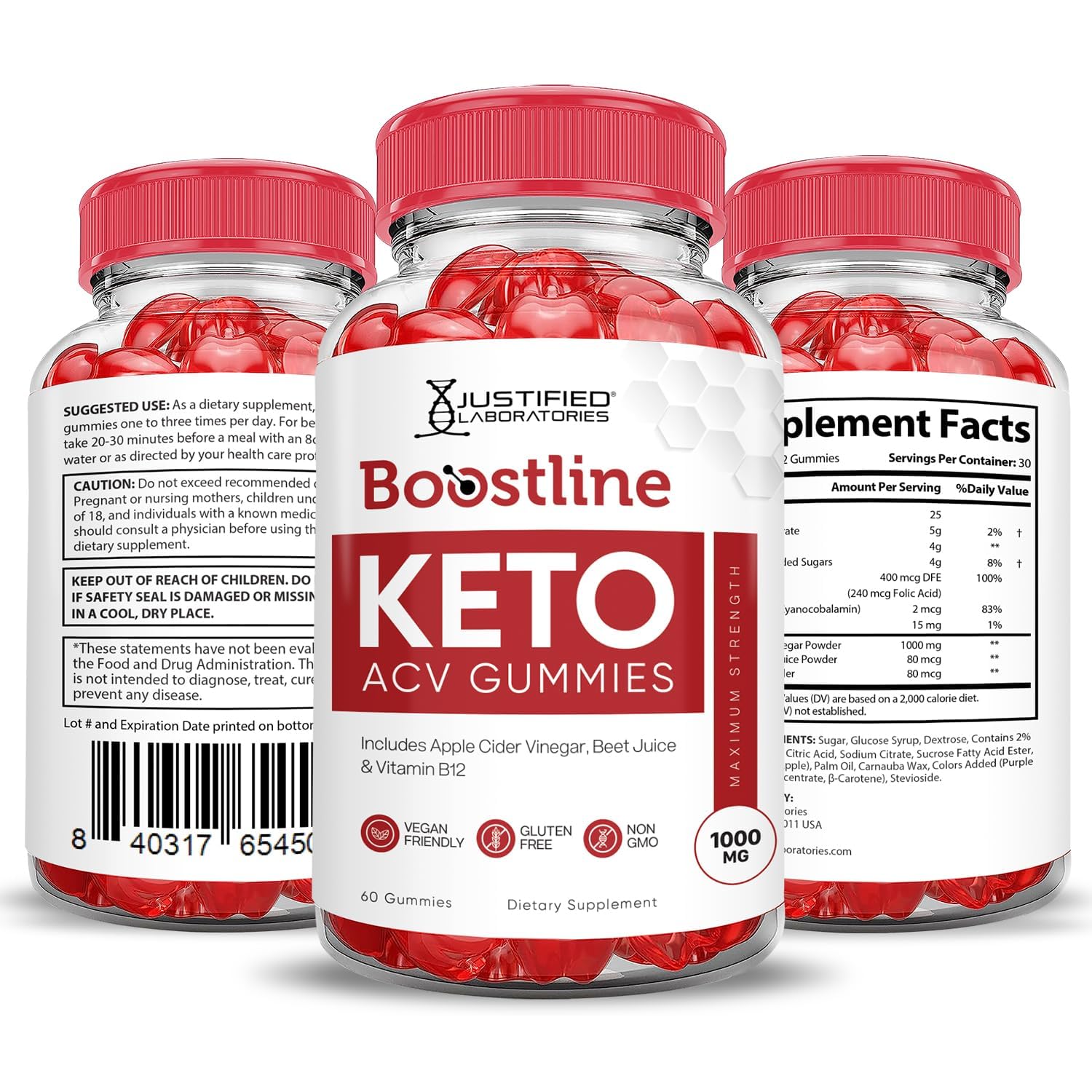 Justified Laboratories Boostline gomitas veganas para un estilo de vida activo