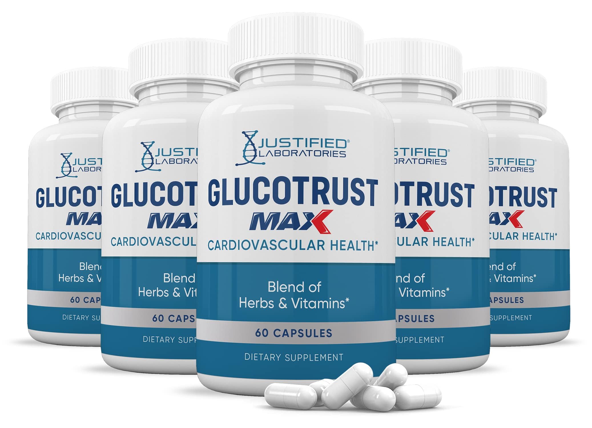 Justified Laboratories Glucotrust Max en botella, apoyo diario para tu rutina de bienestar.