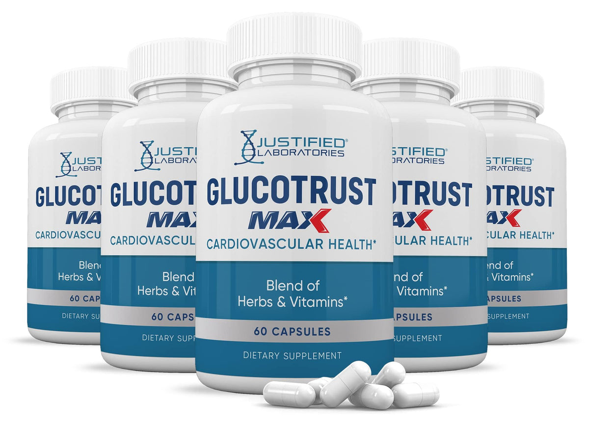 Justified Laboratories Glucotrust Max en botella, apoyo diario para tu rutina de bienestar.