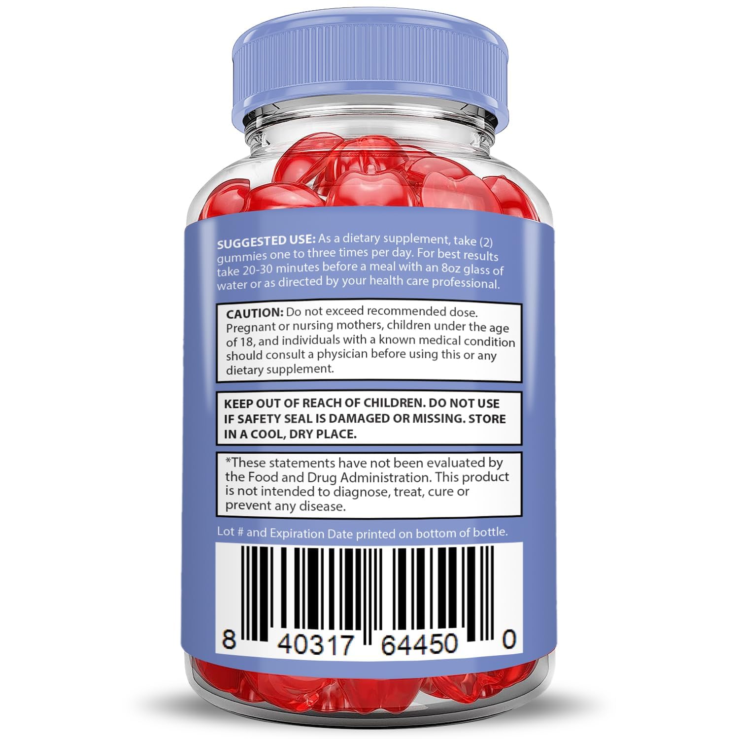 Justified Laboratories gomitas Microbio Keto ACV, sabor intenso y agradable.