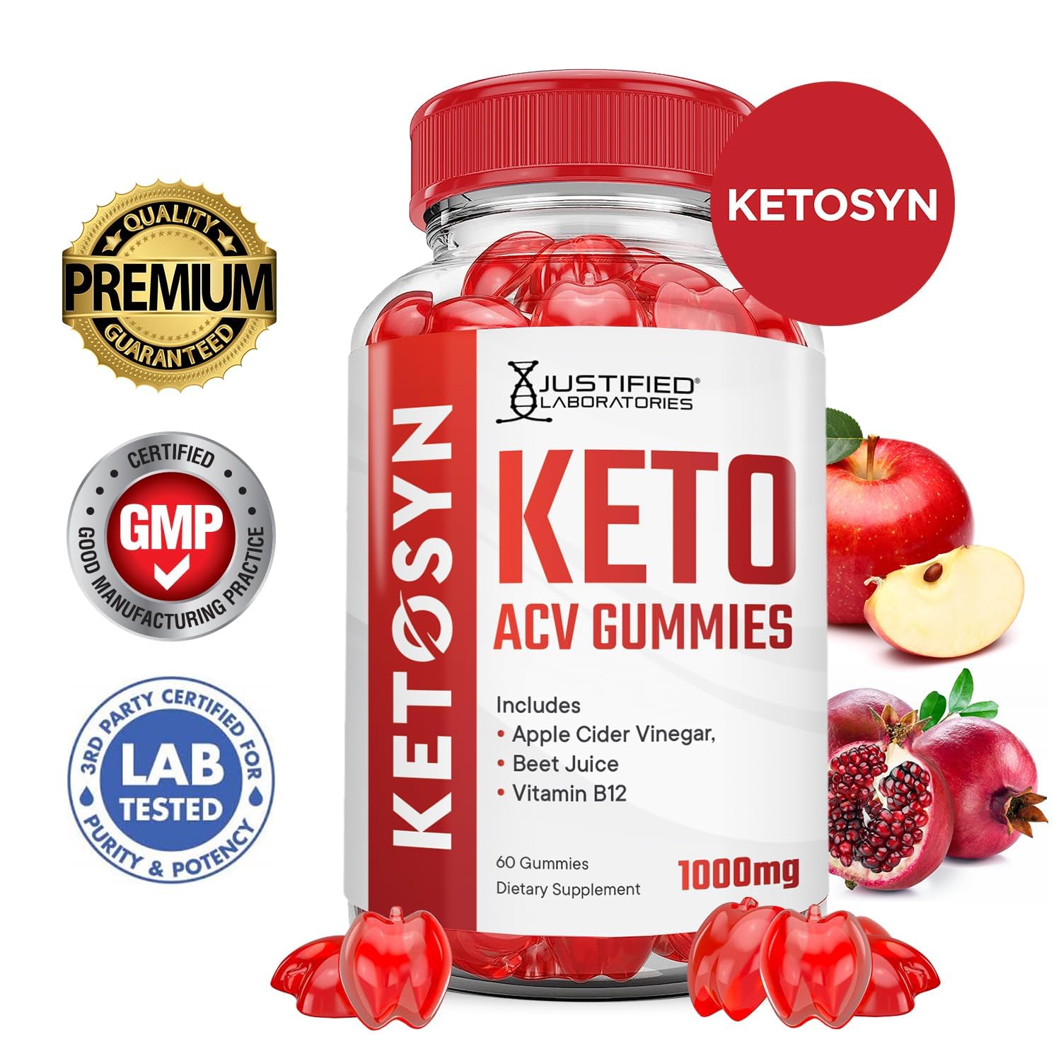 Ketosyn Keto ACV Gummies: remolacha y granada destacan como ingredientes clave.