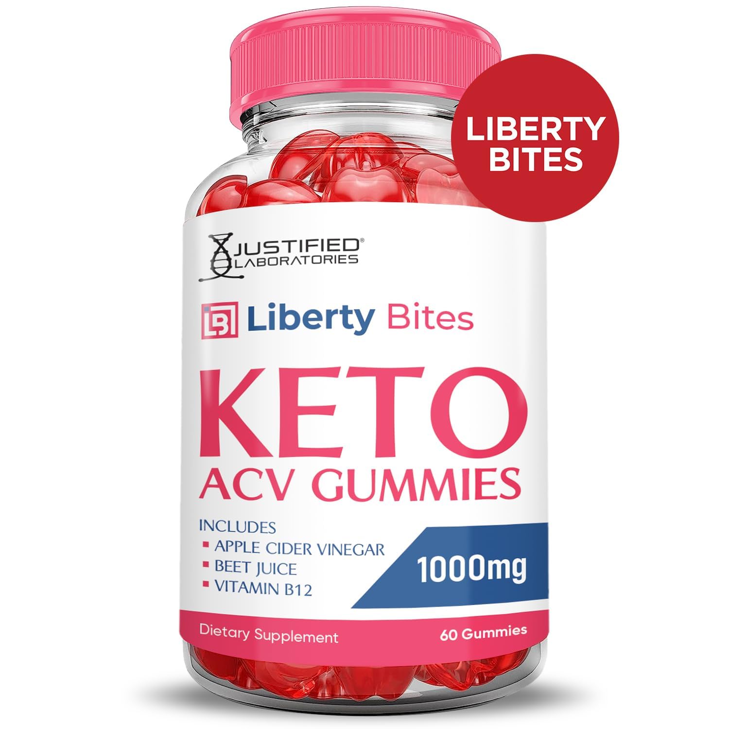 Justified Laboratories Liberty Bites ACV: remolacha y pectina en ingredientes clave