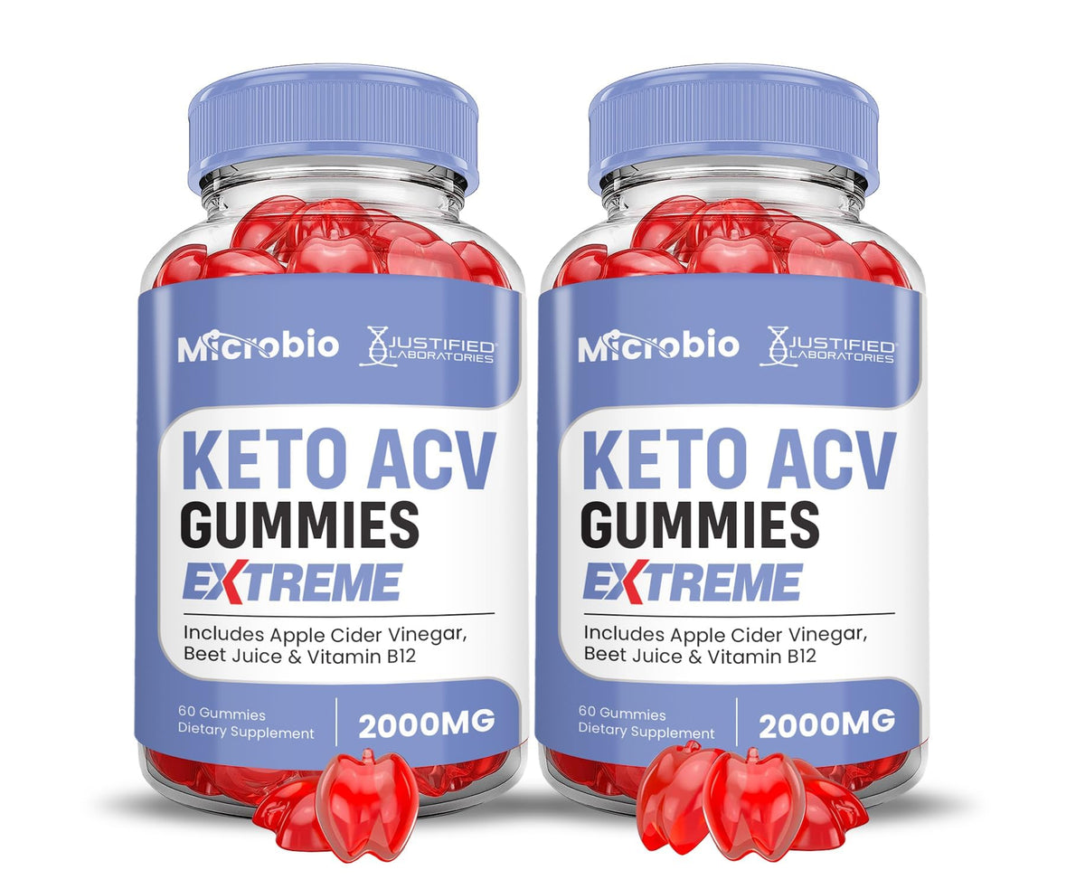 Justified Laboratories Microbio Keto ACV Gomitas: empaque frontal para empezar el día con sabor