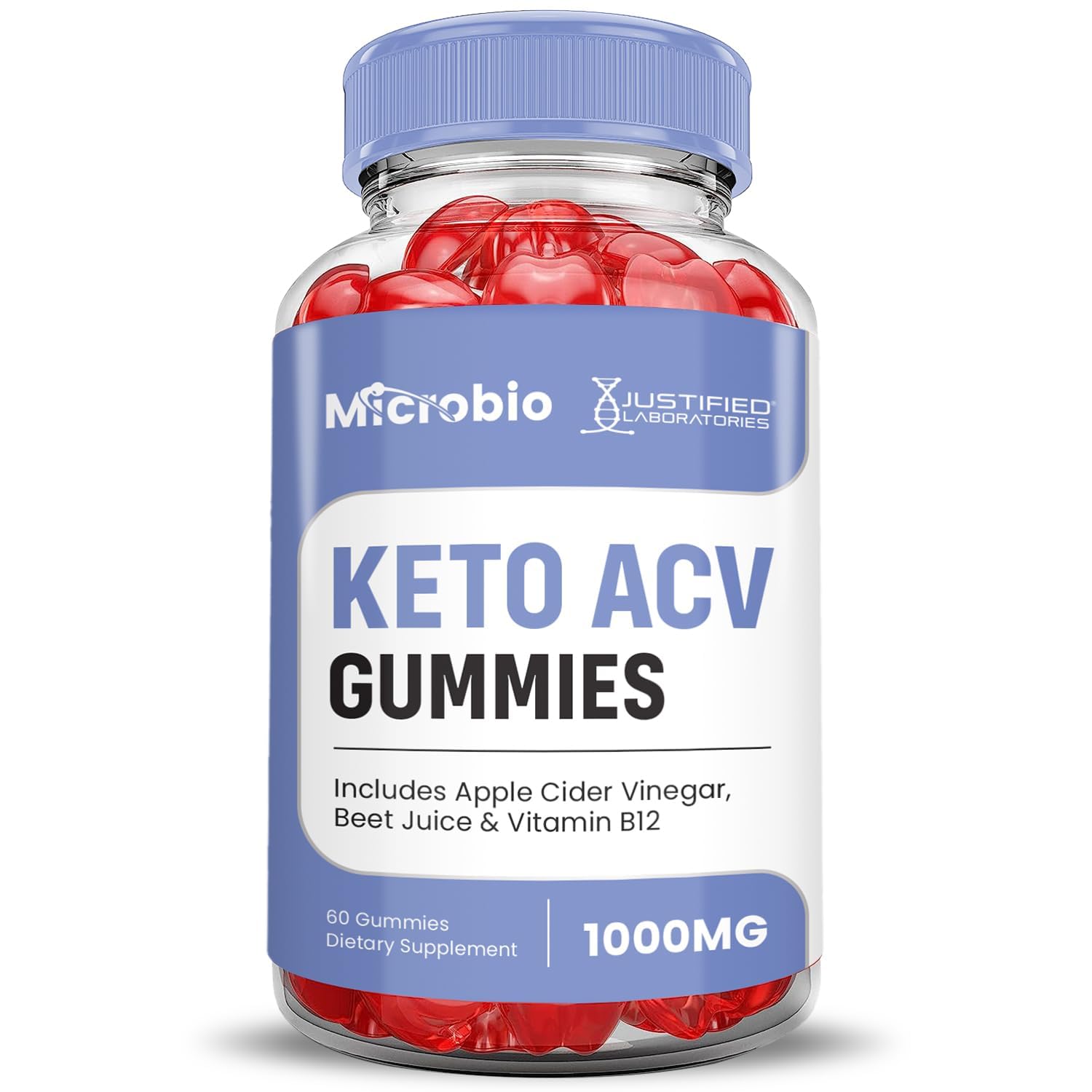 Justified Laboratories Microbio Keto ACV Gummies se incorporan fácilmente, un mordisco diario.