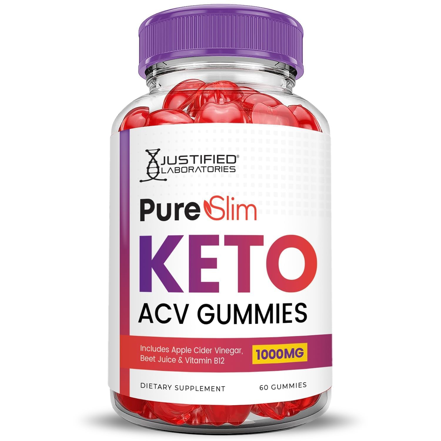 Justified Laboratories gomitas ACV Keto, textura sabrosa para disfrutar cada bocado