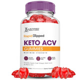 Justified Laboratories Rapid Ripped Keto ACV Gummies: empaque práctico para llevar como merienda diaria.