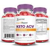 Justified Laboratories Rapid Ripped Keto ACV Gummies sabor intenso y textura agradable.