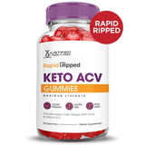 Justified Laboratories Rapid Ripped Keto ACV Gummies con vitamina B12 para aporte diario.