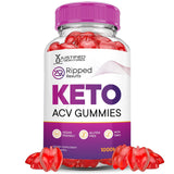 Justified Laboratories Ripped Results Keto ACV Gummies botella consumo diario fácil y sabroso.
