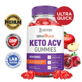 Justified Laboratories gomitas Ultra Rápidas con ACV, ingredientes clave como jugo de remolacha y granada.