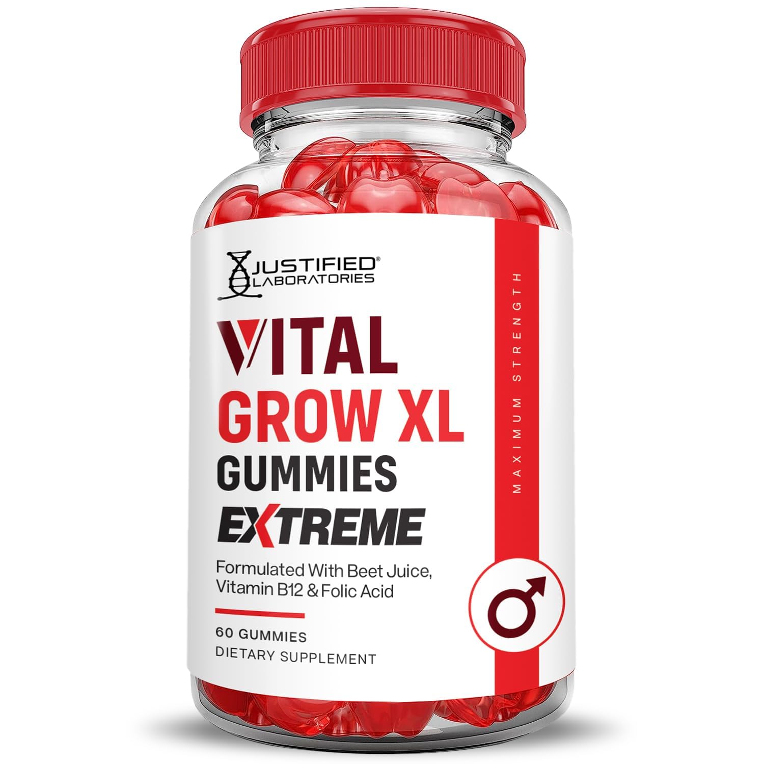 Justified Laboratories Vital Grow XL Extreme — sello vegano y libre de GMO para tu dieta