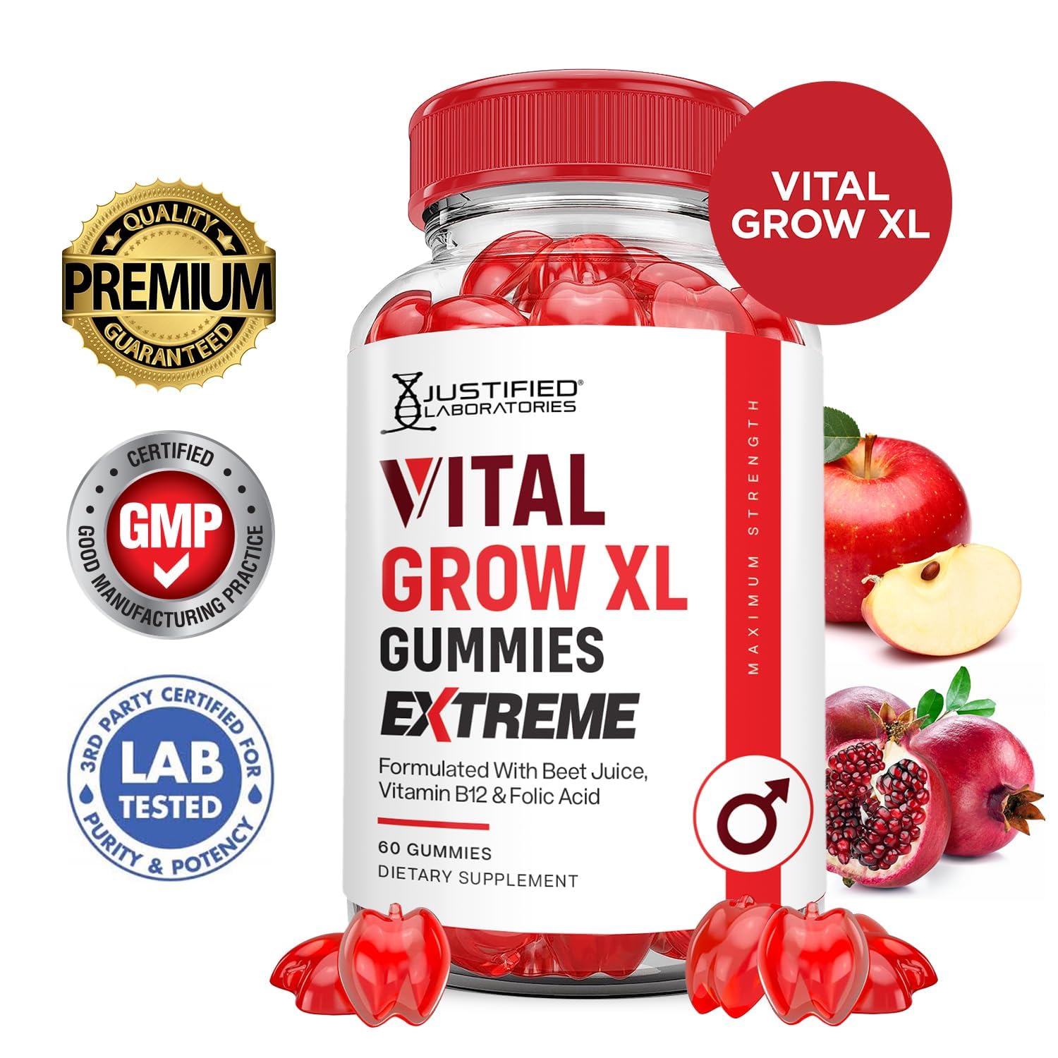 Justified Laboratories Vital Grow XL Extreme, textura suave gracias a la pectina.