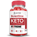 Etiqueta de las gomitas Boostline Keto ACV con información clara