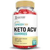 Justified Laboratories Speedy Keto ACV Gummies, dosificador para porciones consistentes.